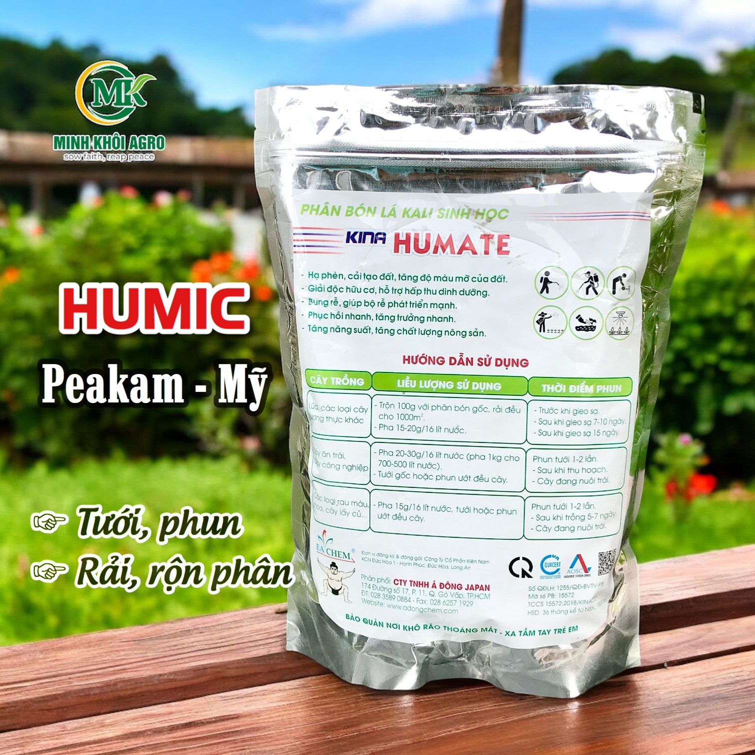 Phân bón sinh học Kina Humate - Gói 1kg